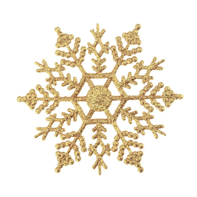 6/12pcs Simulation Snowflakes Christmas Tree Hanging Ornament Christmas Fake Snowflakes Winter Party Navidad New Year Decoration