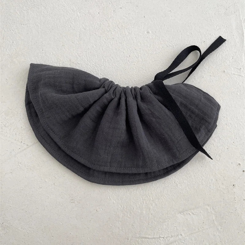 4Layers Cotton Gauze Baby Bibs Toddlers Newborns Printing Ruffle Feeding Burp Cloths Apron Baby Saliva Towel Drool Bib