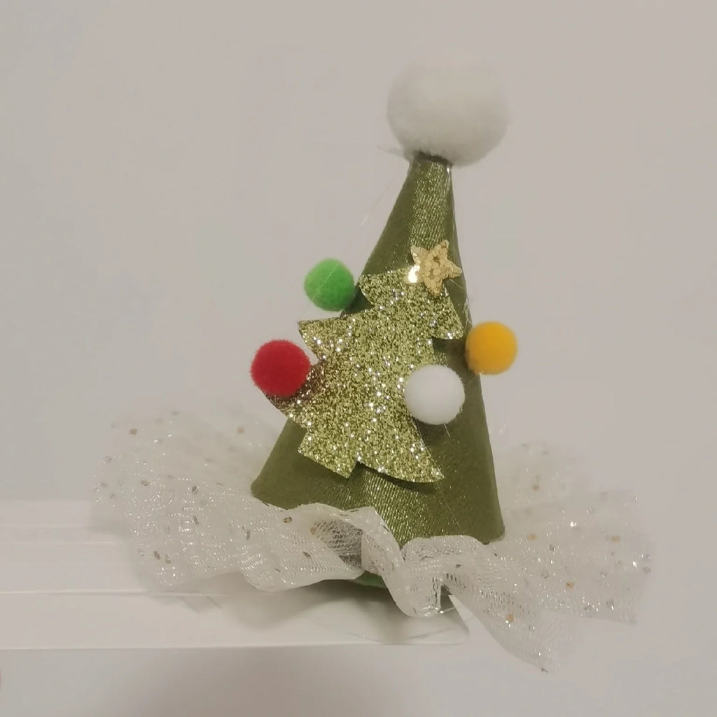 Christmas hat hair clip snowman hair clip cute reindeer snowflake hair accessory