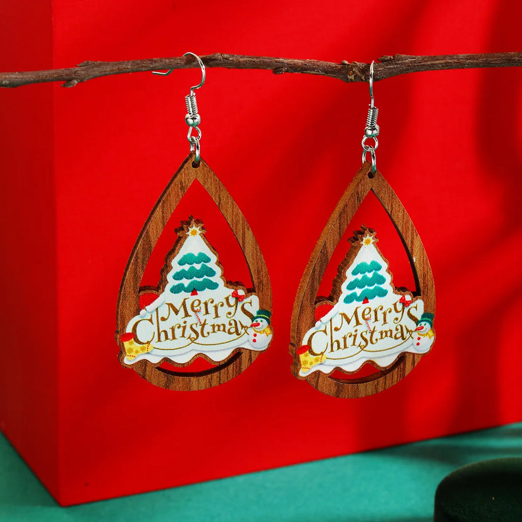 Christmas Holiday Drop Earrings Rhinestone Imitation Pearl Snowflake Xmas Tree Star Bell Dangle Party Jewelry Gift For Women Men