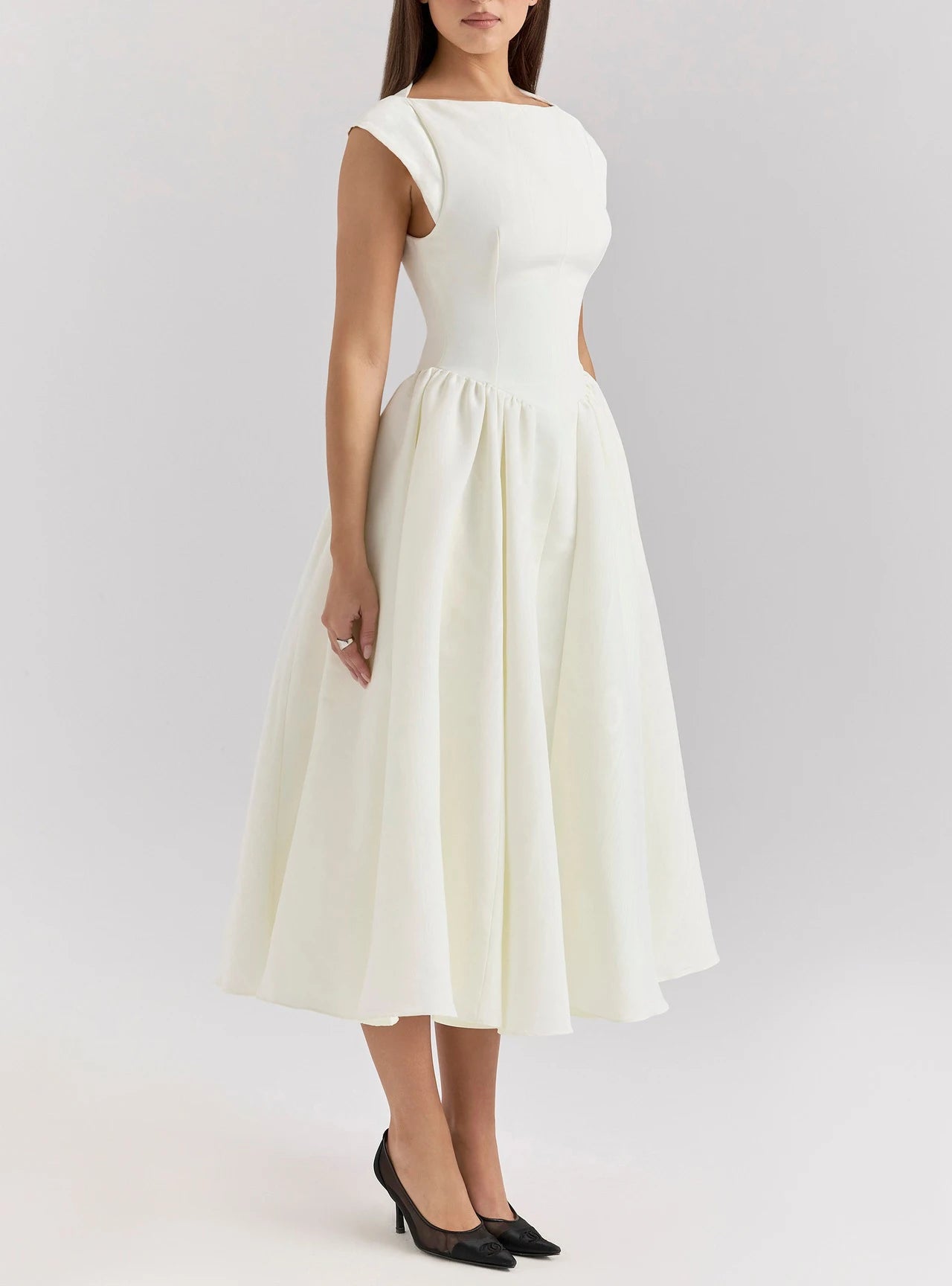 Spring and Summer Backless Round Neck Sleeveless Vest Dress Women French Niche Medium Long Dress