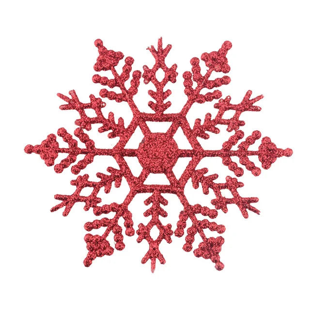 6/12pcs Simulation Snowflakes Christmas Tree Hanging Ornament Christmas Fake Snowflakes Winter Party Navidad New Year Decoration