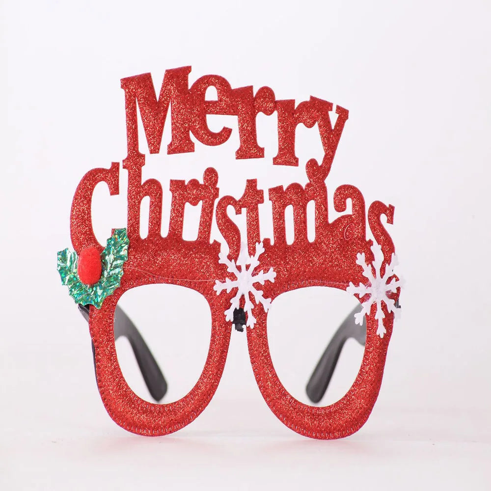 Christmas Decorations,Christmas Glasses for Children,Christmas Ornaments,Santa Claus,Snowman Antlers Glasses Frames