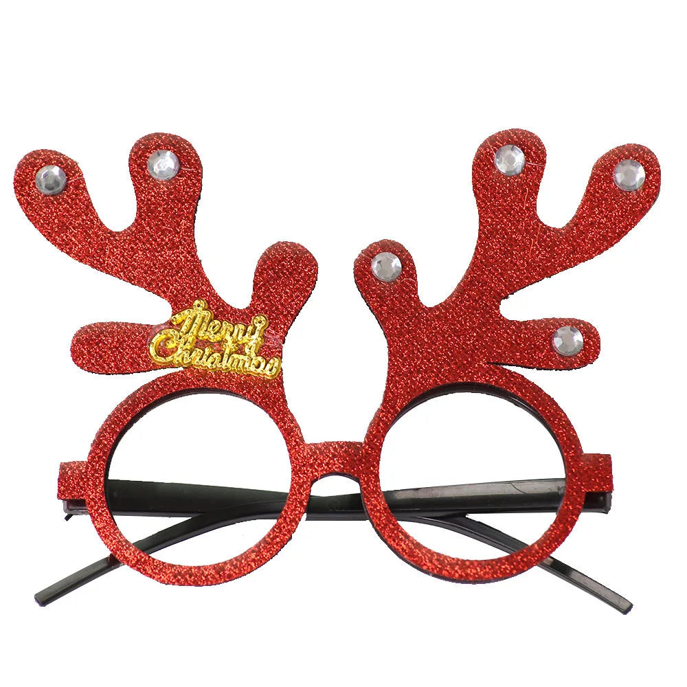 Christmas Decorations,Christmas Glasses for Children,Christmas Ornaments,Santa Claus,Snowman Antlers Glasses Frames