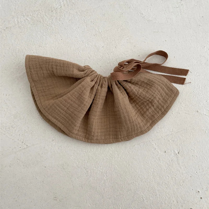 4Layers Cotton Gauze Baby Bibs Toddlers Newborns Printing Ruffle Feeding Burp Cloths Apron Baby Saliva Towel Drool Bib