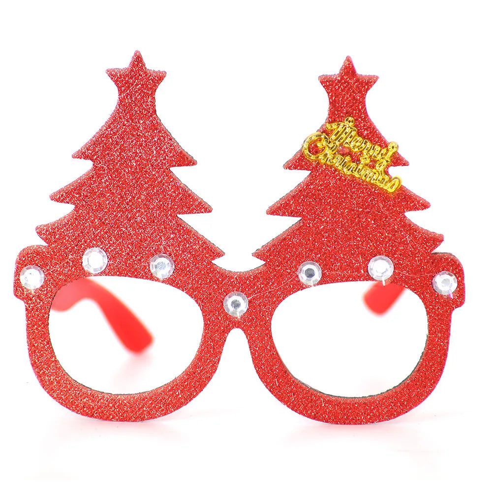 Christmas Decorations,Christmas Glasses for Children,Christmas Ornaments,Santa Claus,Snowman Antlers Glasses Frames