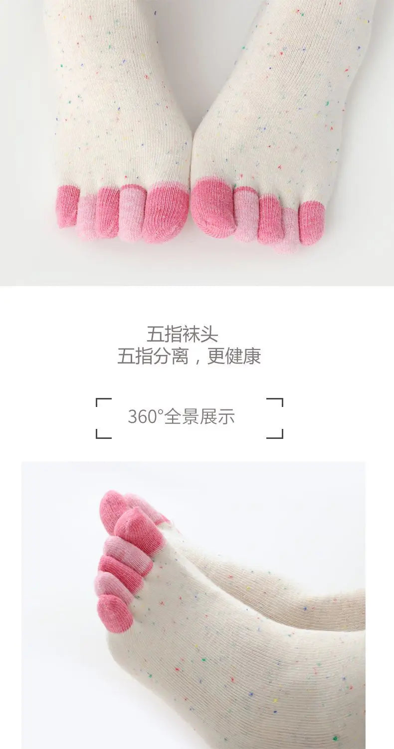 12 Candy Colors Five Finger Socks Casual Cute Individual Breathable Women Toe Socking Party Birthday Gift One-Size Women Socks