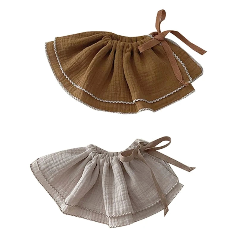 2Pcs Baby Bibs Newborn Drooling Bib Cotton Burp Cloths with Adjustable Drawstring Infant Teething Bib Feeding Towel A2UB