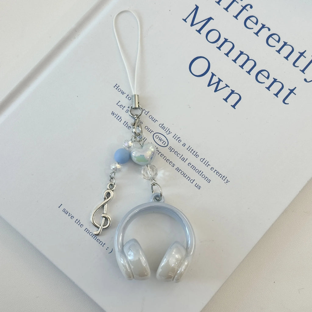 Original Fall In Love With Music Headphones Mobile Phone Chain Cool Everything Ccd Cooka Chain Student Backpack Pendant Key Chai