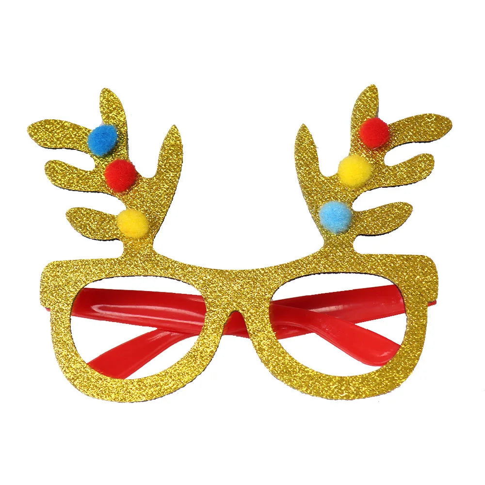 Christmas Decorations,Christmas Glasses for Children,Christmas Ornaments,Santa Claus,Snowman Antlers Glasses Frames
