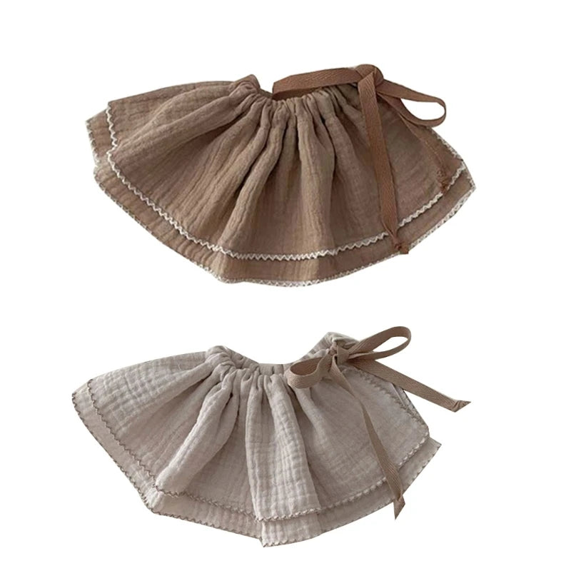 2Pcs Baby Bibs Newborn Drooling Bib Cotton Burp Cloths with Adjustable Drawstring Infant Teething Bib Feeding Towel A2UB