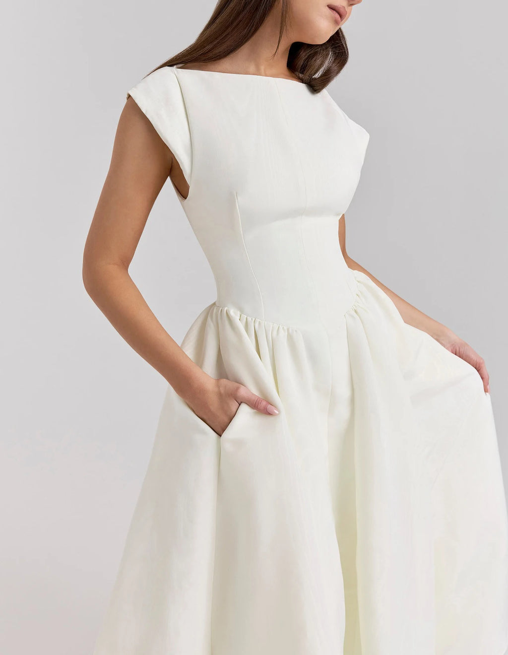 Spring and Summer Backless Round Neck Sleeveless Vest Dress Women French Niche Medium Long Dress