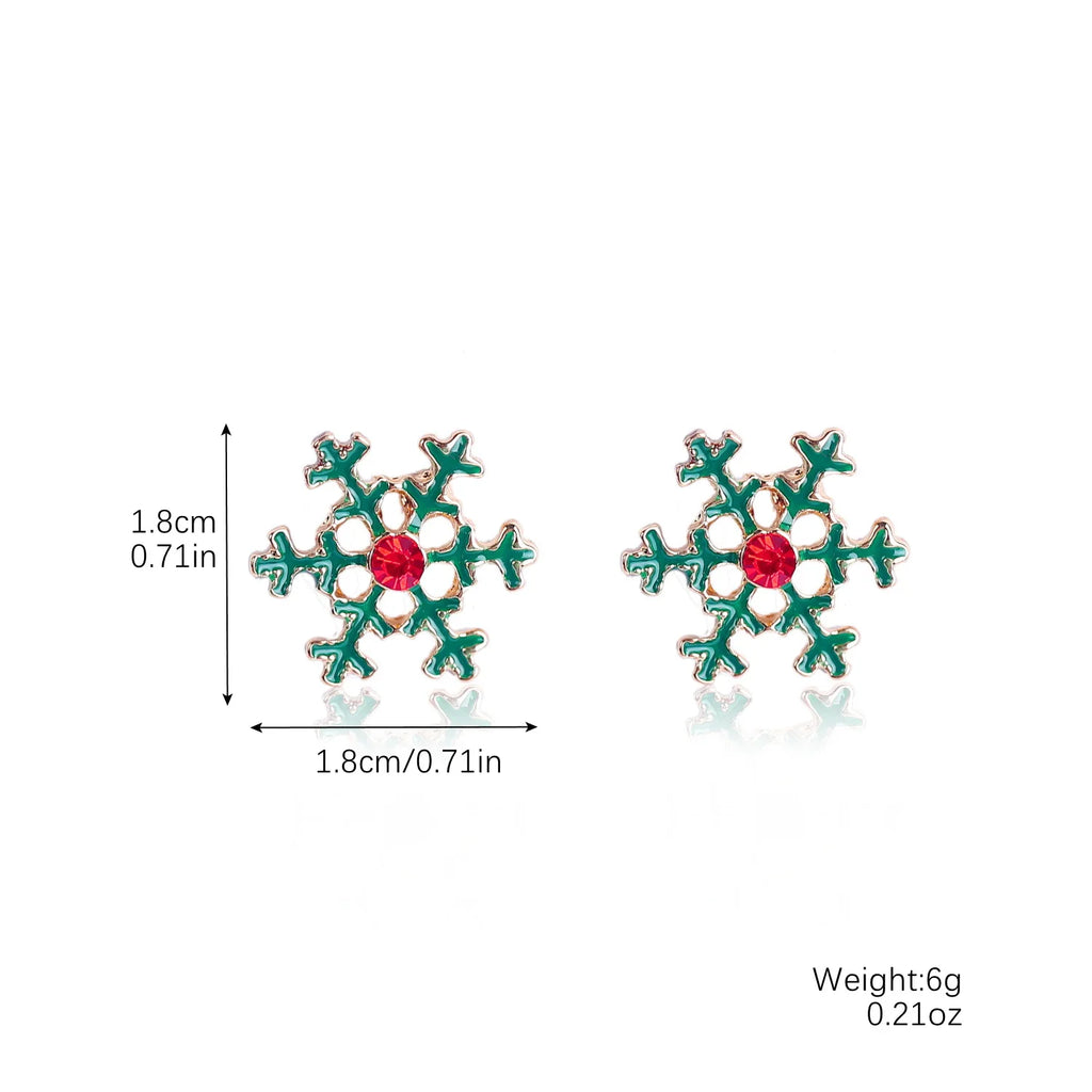 Christmas Holiday Drop Earrings Rhinestone Imitation Pearl Snowflake Xmas Tree Star Bell Dangle Party Jewelry Gift For Women Men