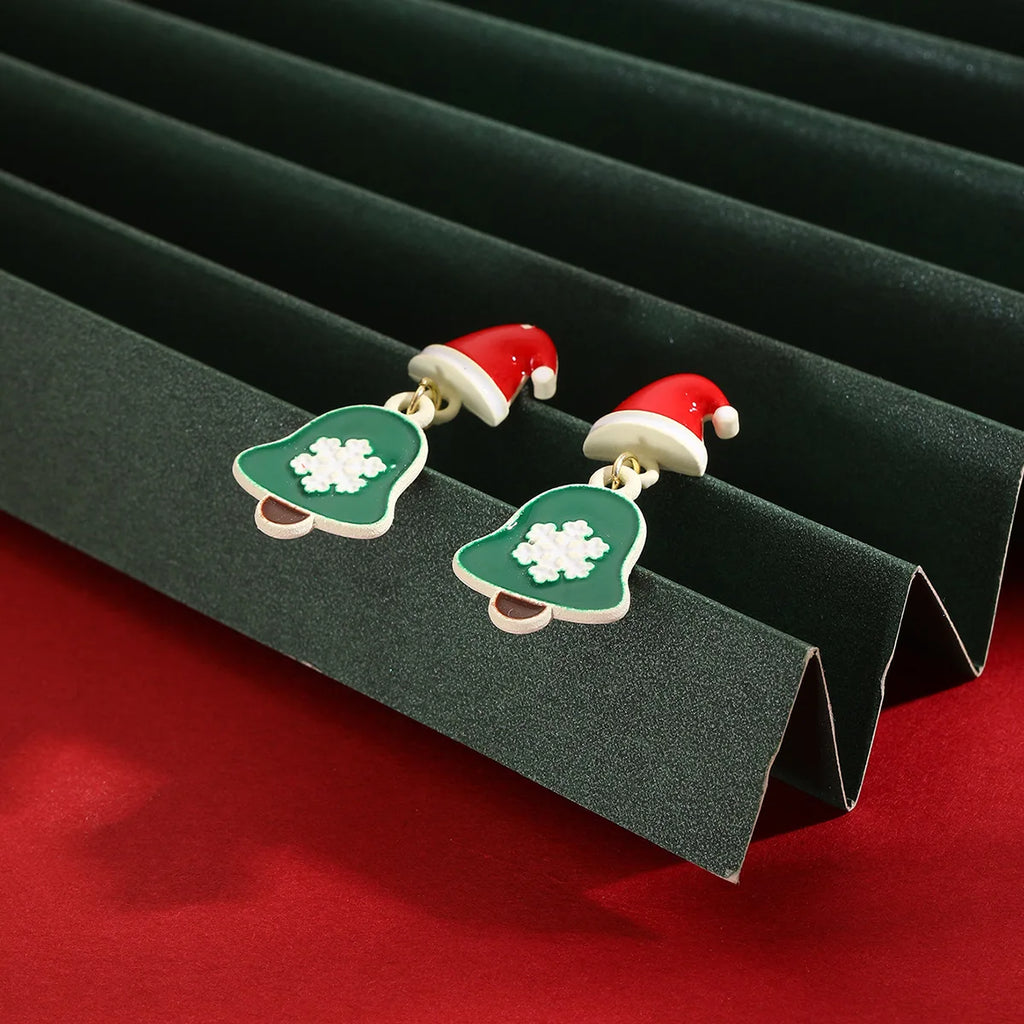 Christmas Holiday Drop Earrings Rhinestone Imitation Pearl Snowflake Xmas Tree Star Bell Dangle Party Jewelry Gift For Women Men