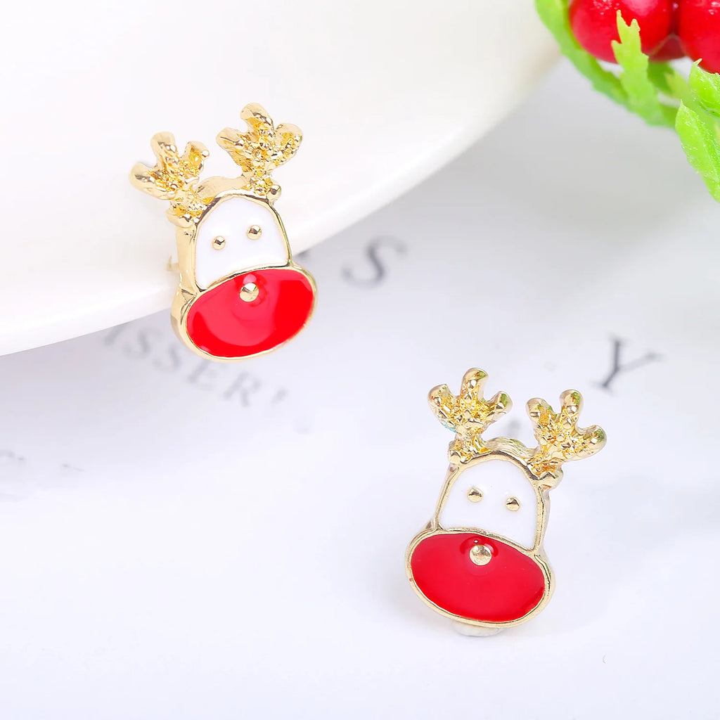 Christmas Holiday Drop Earrings Rhinestone Imitation Pearl Snowflake Xmas Tree Star Bell Dangle Party Jewelry Gift For Women Men