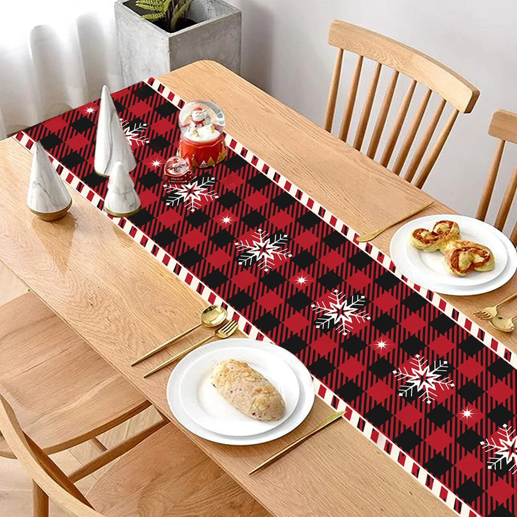 Christmas Table Runner Cloth Merry Christmas Decoration for Home 2025 Tablecloth Xmas Ornament Navidad Natal New Year Gift 2026
