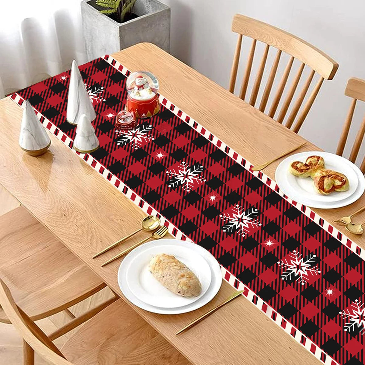 Christmas Table Runner Cloth Merry Christmas Decoration for Home 2025 Tablecloth Xmas Ornament Navidad Natal New Year Gift 2026