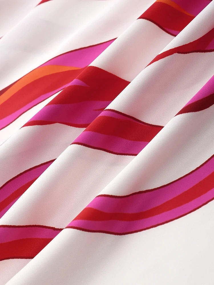 Women Satin Print Pajamas Suit Fashion Hollow Off Shoulder Tops with Long Pants 2 Piece Sets Homewear Commuting Outfits