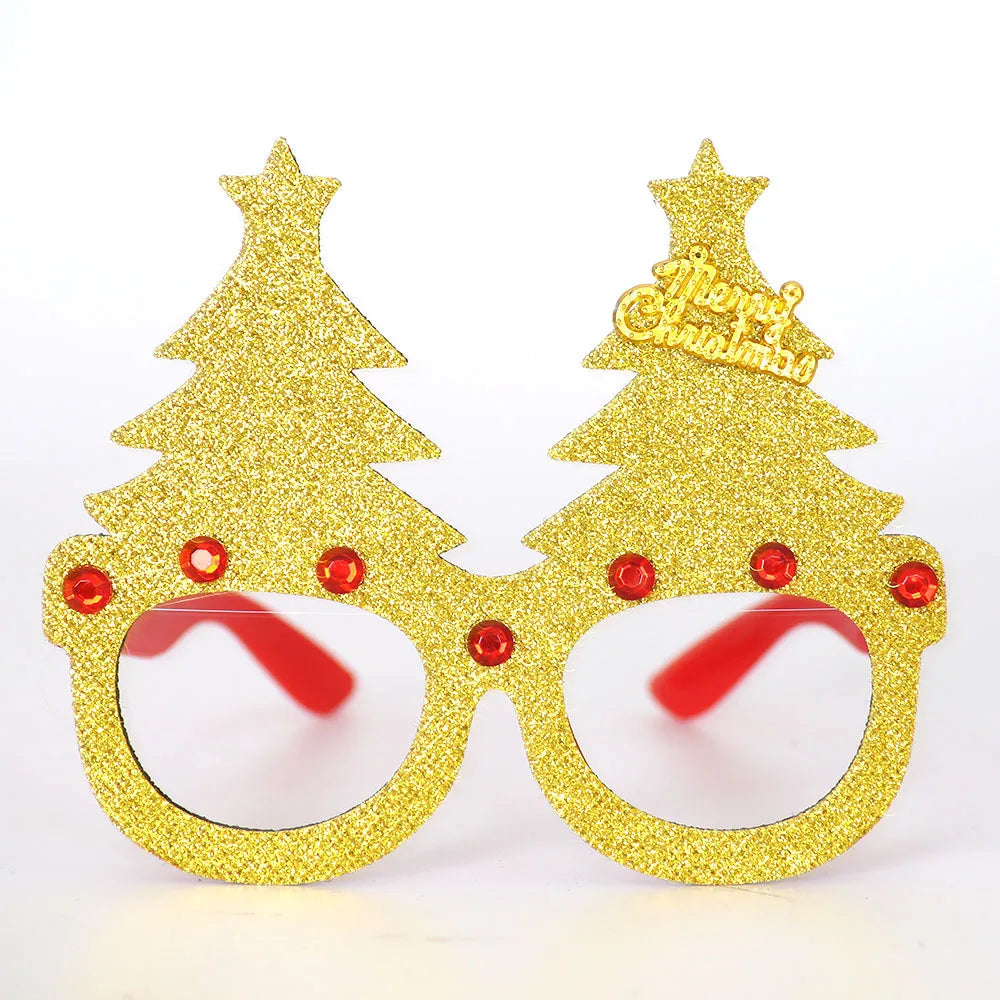 Christmas Decorations,Christmas Glasses for Children,Christmas Ornaments,Santa Claus,Snowman Antlers Glasses Frames