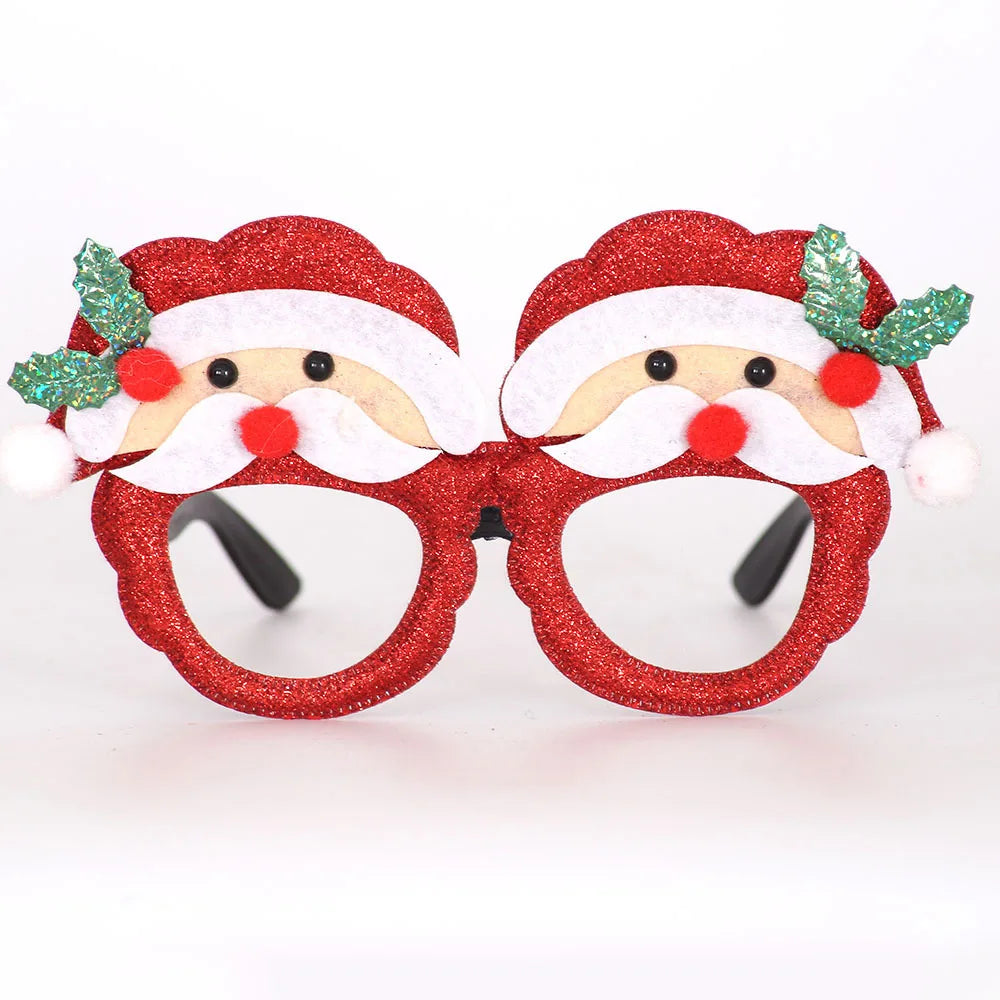 Christmas Decorations,Christmas Glasses for Children,Christmas Ornaments,Santa Claus,Snowman Antlers Glasses Frames