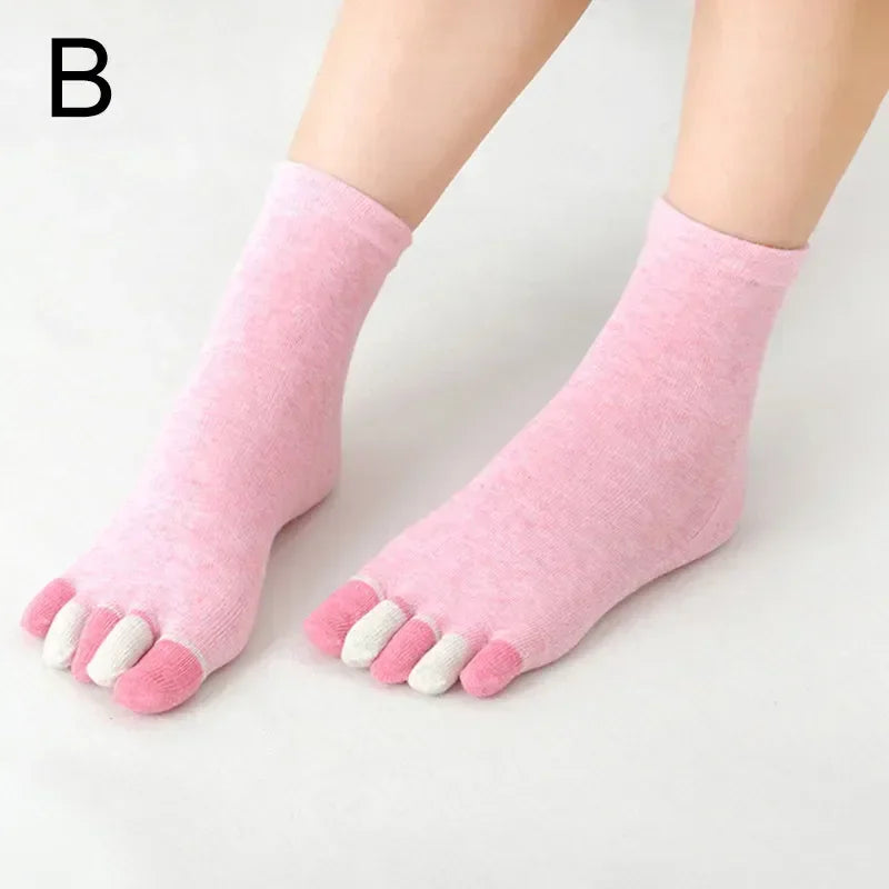 12 Candy Colors Five Finger Socks Casual Cute Individual Breathable Women Toe Socking Party Birthday Gift One-Size Women Socks