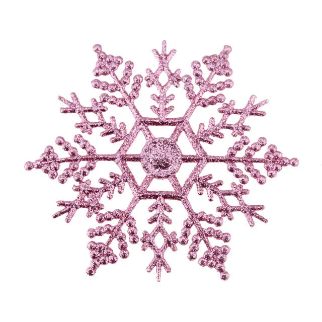 6/12pcs Simulation Snowflakes Christmas Tree Hanging Ornament Christmas Fake Snowflakes Winter Party Navidad New Year Decoration