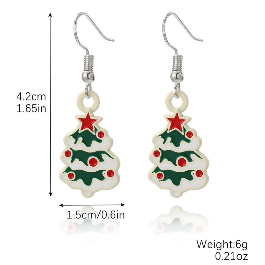 Christmas Holiday Drop Earrings Rhinestone Imitation Pearl Snowflake Xmas Tree Star Bell Dangle Party Jewelry Gift For Women Men