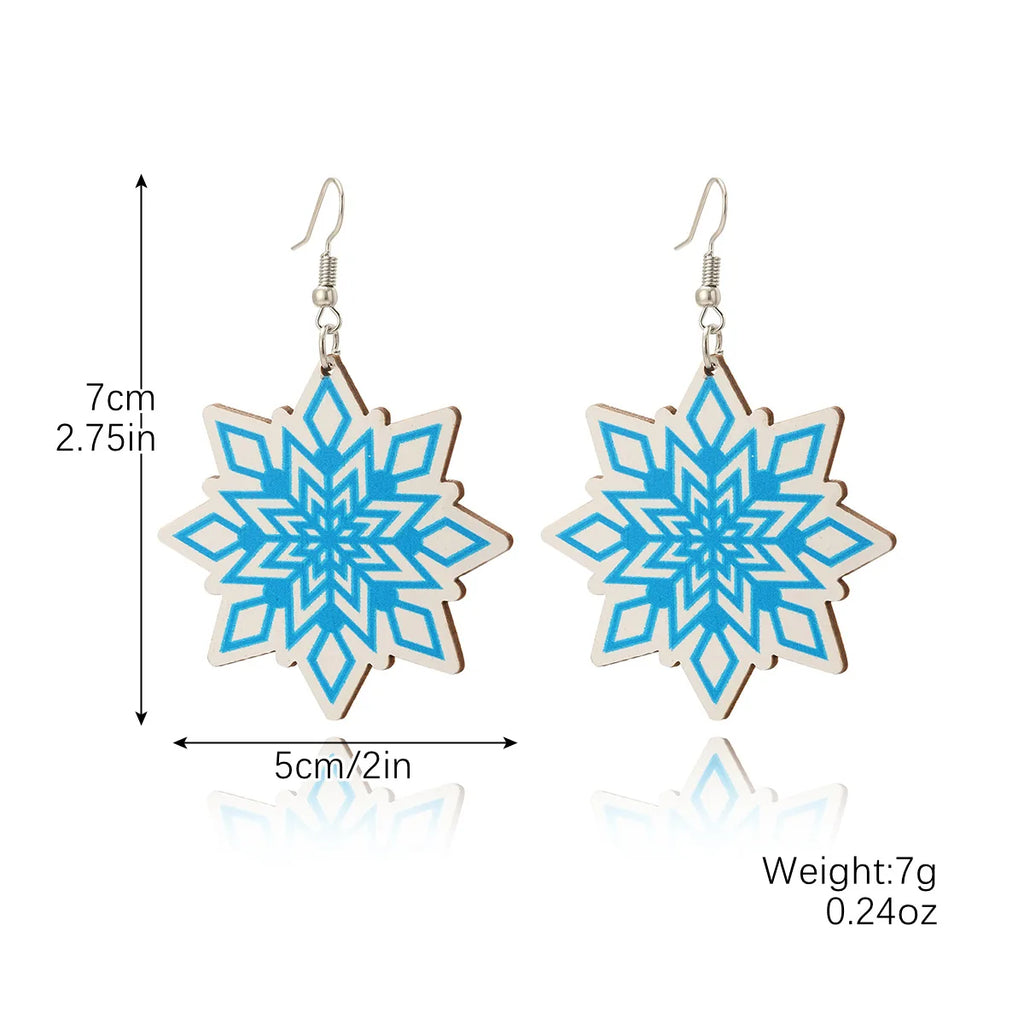 Christmas Holiday Drop Earrings Rhinestone Imitation Pearl Snowflake Xmas Tree Star Bell Dangle Party Jewelry Gift For Women Men