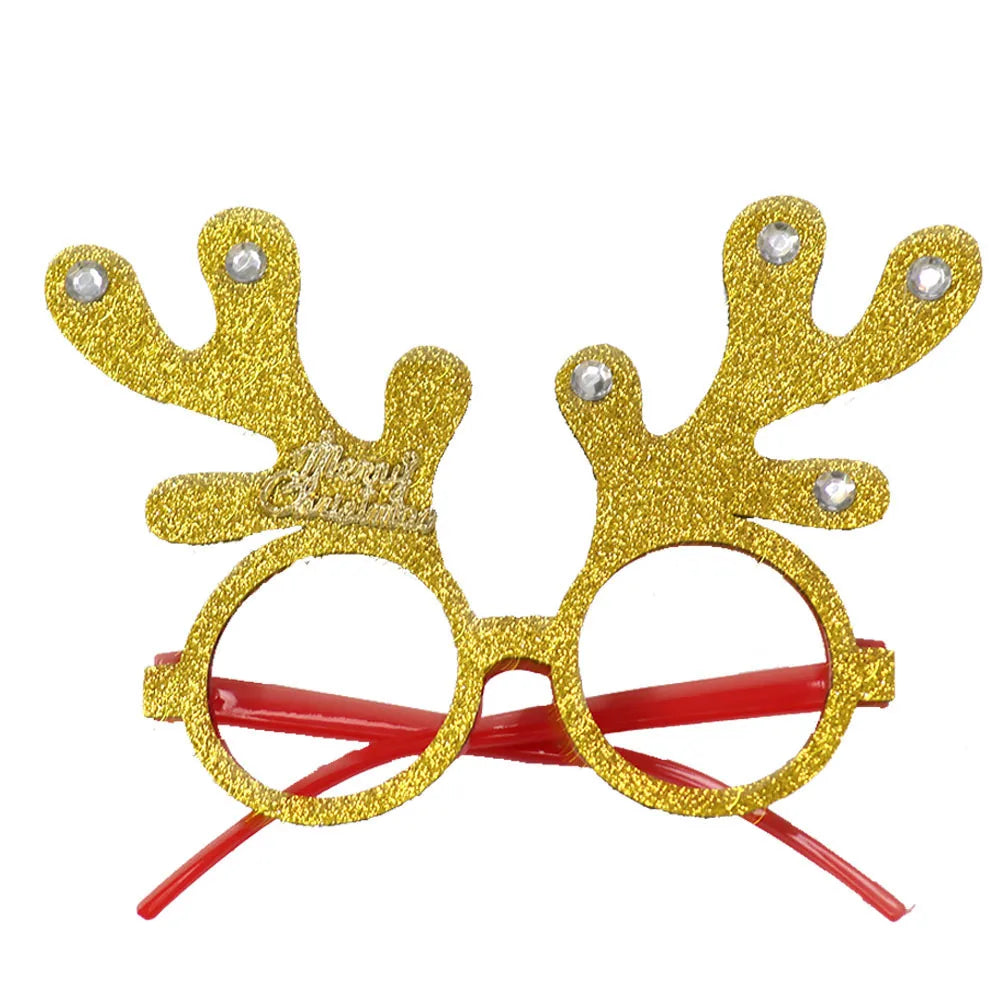 Christmas Decorations,Christmas Glasses for Children,Christmas Ornaments,Santa Claus,Snowman Antlers Glasses Frames