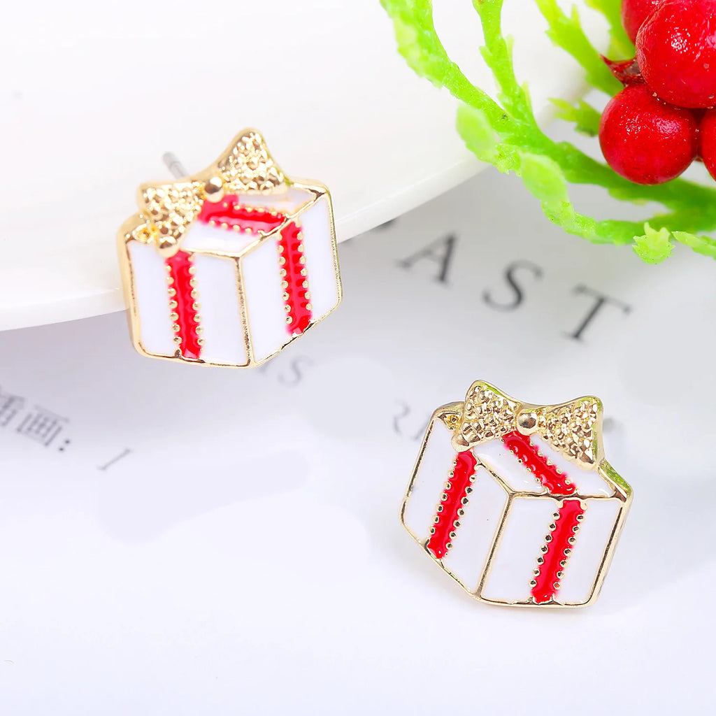 Christmas Holiday Drop Earrings Rhinestone Imitation Pearl Snowflake Xmas Tree Star Bell Dangle Party Jewelry Gift For Women Men