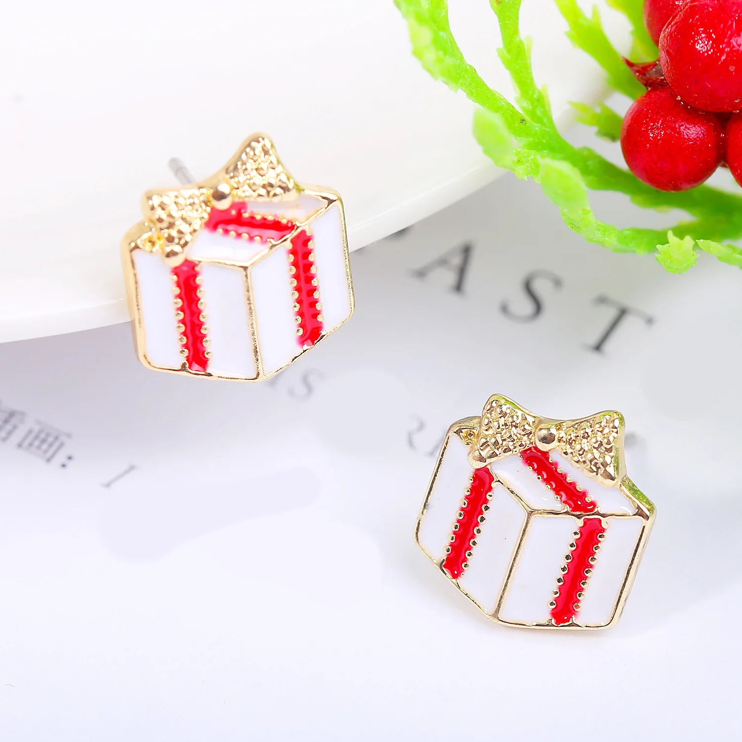 Christmas Holiday Drop Earrings Rhinestone Imitation Pearl Snowflake Xmas Tree Star Bell Dangle Party Jewelry Gift For Women Men