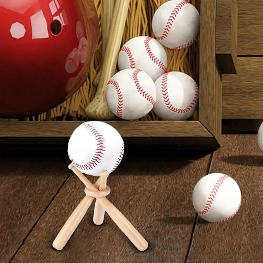 Mini Baseball Bat Display Stand Golf Tennis Ball Support Bracket DIY Triangle Base Beisbol Softball Baseball Accessories