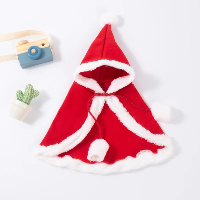 Christmas Hat  Pet Costume For Cat Dog Puppy Costumes Scarf Gift New Year Santa Winter Cosplay Halloween Dog Cat Supply