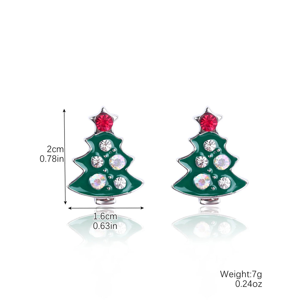 Christmas Holiday Drop Earrings Rhinestone Imitation Pearl Snowflake Xmas Tree Star Bell Dangle Party Jewelry Gift For Women Men