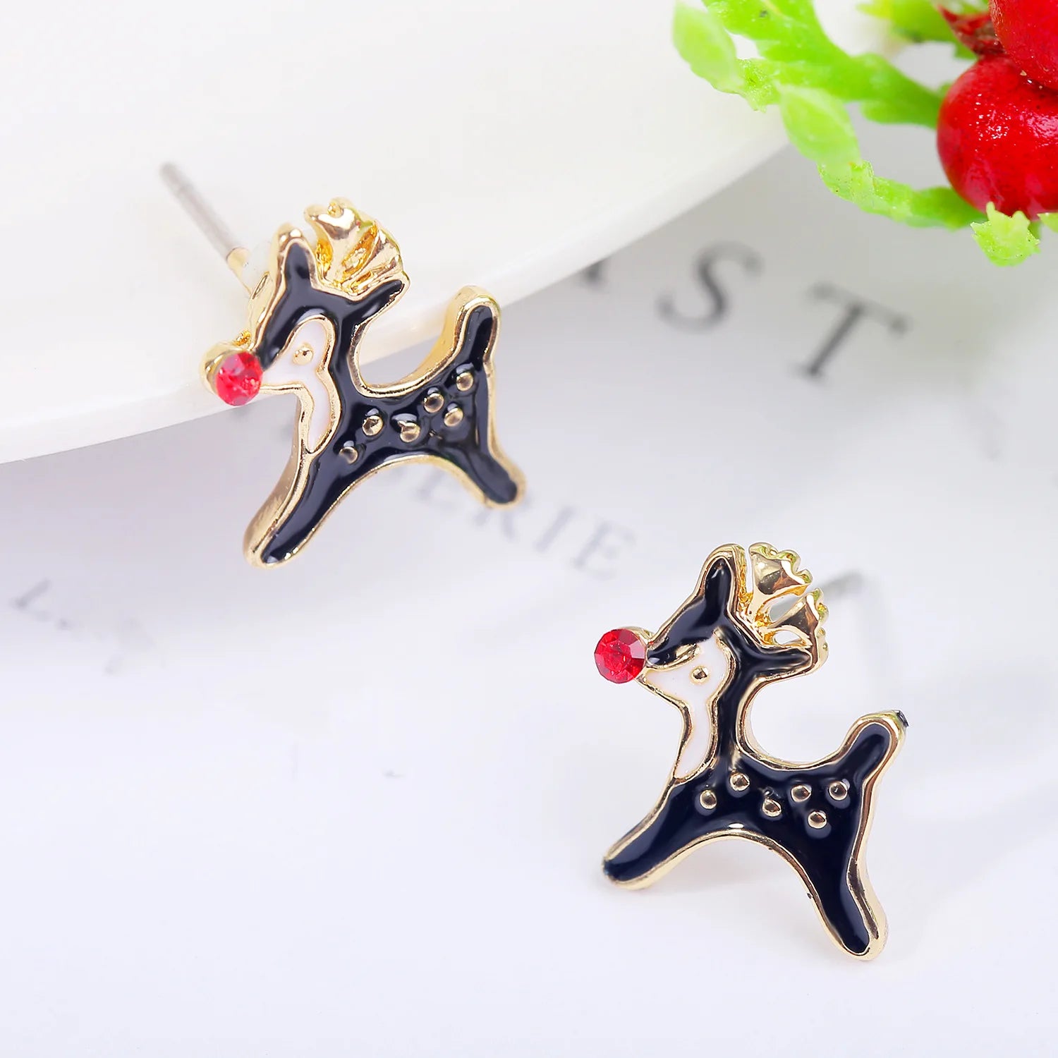 Christmas Holiday Drop Earrings Rhinestone Imitation Pearl Snowflake Xmas Tree Star Bell Dangle Party Jewelry Gift For Women Men