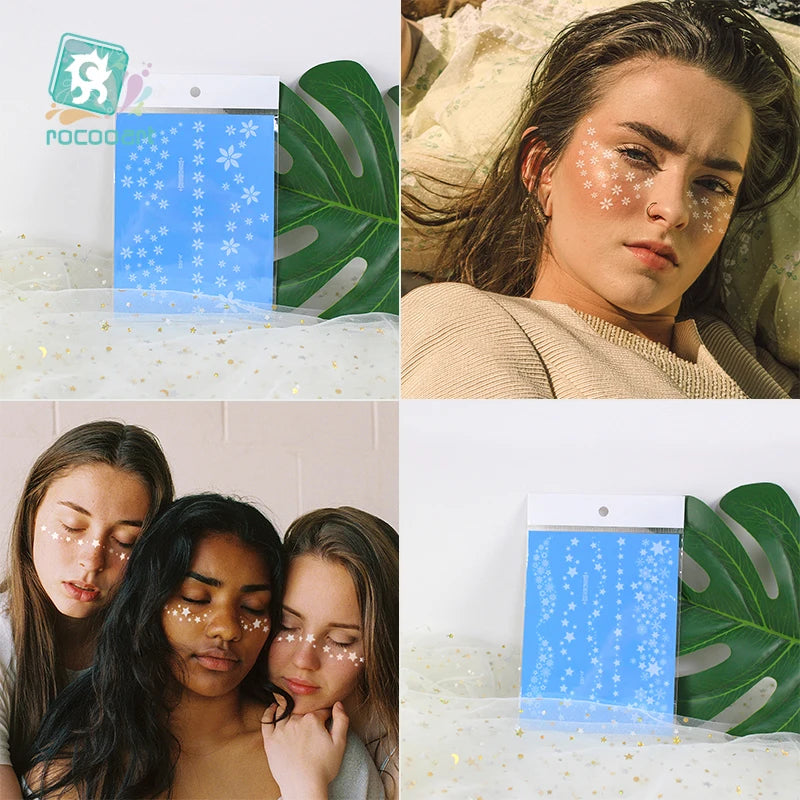 Sexy Tribal Lace Lotus Glow In The Dark Fake Tattoo,Blue Luminous Mandala Flower Temporary Henna Tattoos For Women Girls Hands