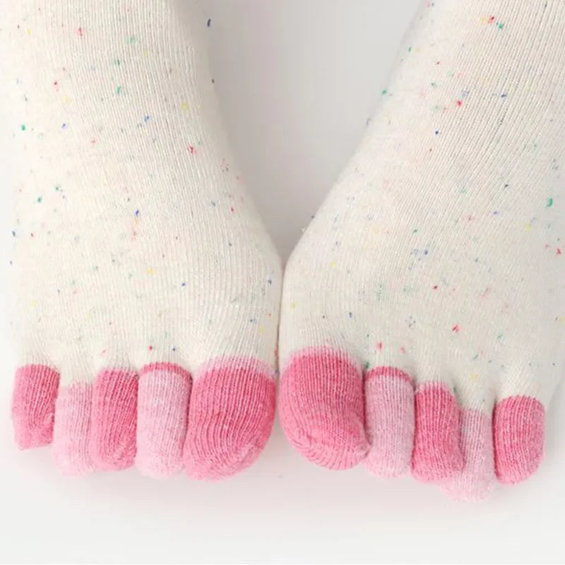 12 Candy Colors Five Finger Socks Casual Cute Individual Breathable Women Toe Socking Party Birthday Gift One-Size Women Socks