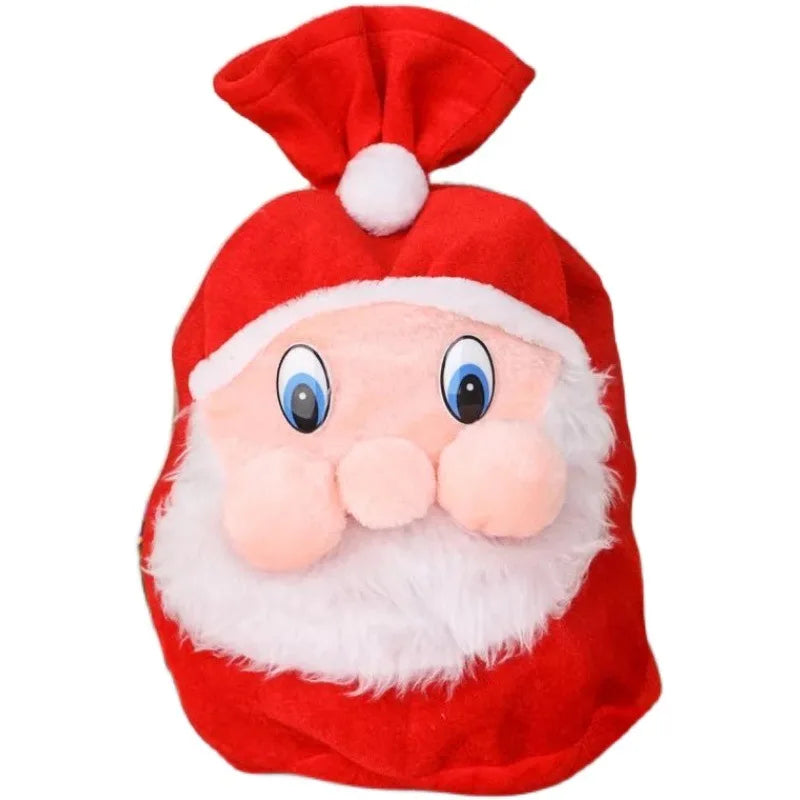 Big Capacity Xmas Santa Claus Backpack Drawstring Gift Bag Children Xmas Candy Bag Party Favors Bags Merry Christmas