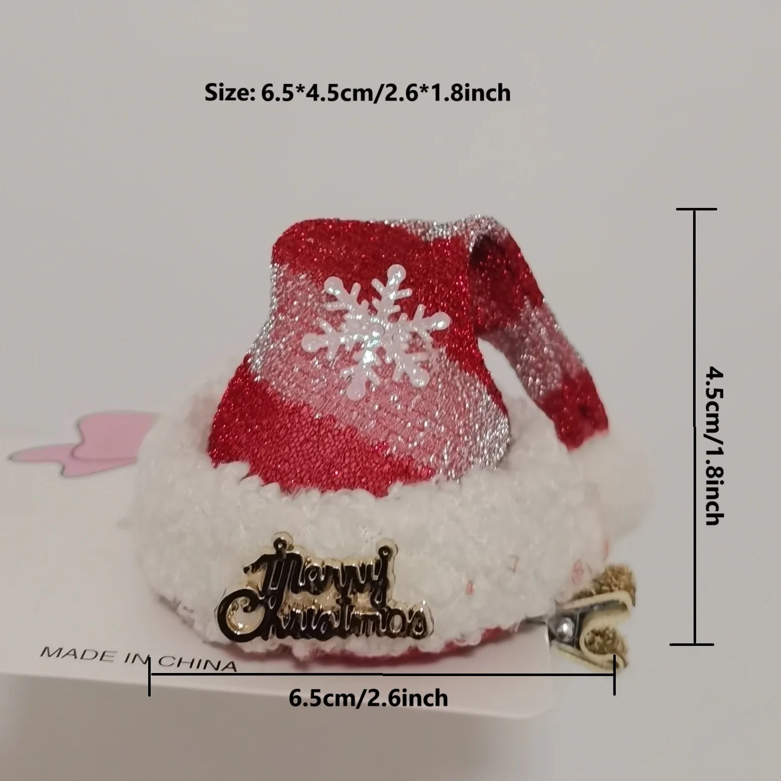 Christmas hat hair clip snowman hair clip cute reindeer snowflake hair accessory