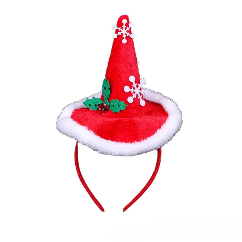 Christmas Headbands Xmas Tree Santa Hat Hair Band Christmas Decorations for Home Girls Women 2026 New Year Gifts navidad