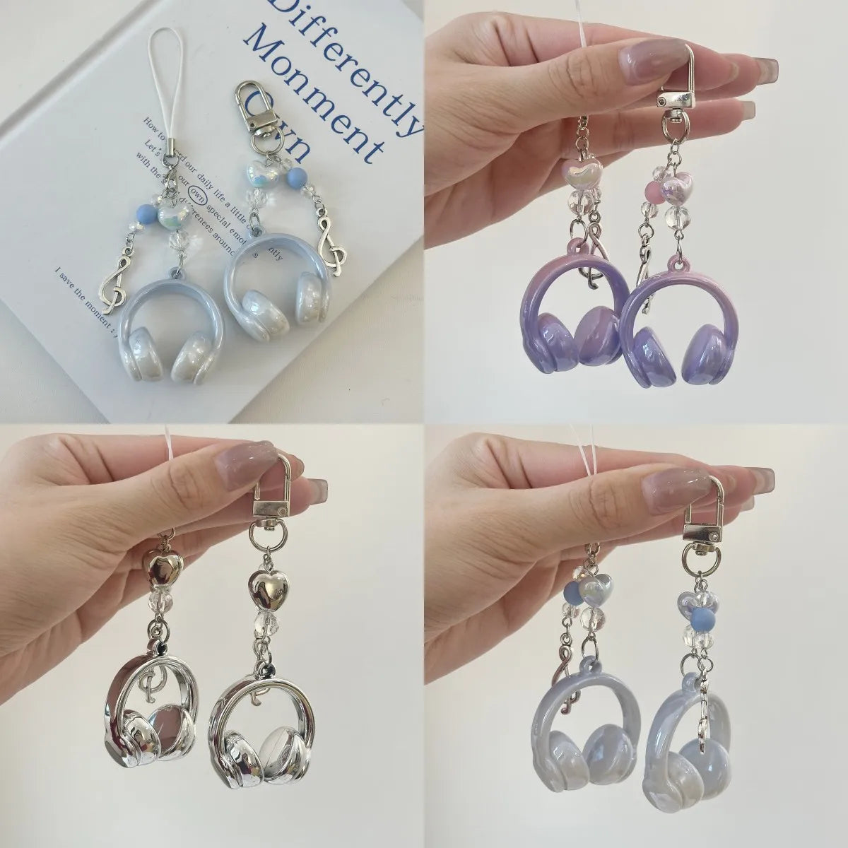 Original Fall In Love With Music Headphones Mobile Phone Chain Cool Everything Ccd Cooka Chain Student Backpack Pendant Key Chai