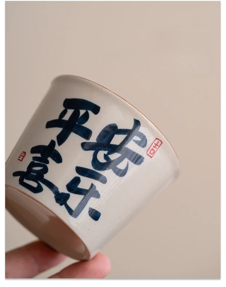 Ceramic Mugs with Cork Stopper Thermoses Handgrip Water Bottle Large Capacity Insulated Cup for Hot Tea Coffee Classic Drinkware