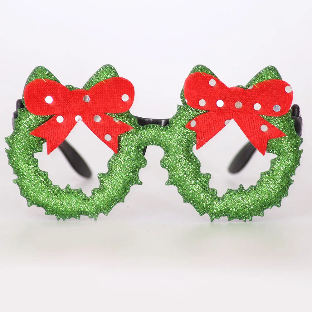 Christmas Decorations,Christmas Glasses for Children,Christmas Ornaments,Santa Claus,Snowman Antlers Glasses Frames