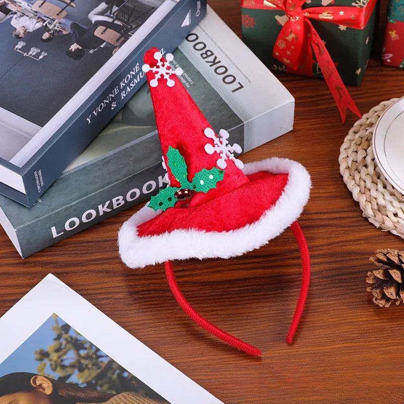 Christmas Headbands Xmas Tree Santa Hat Hair Band Christmas Decorations for Home Girls Women 2026 New Year Gifts navidad